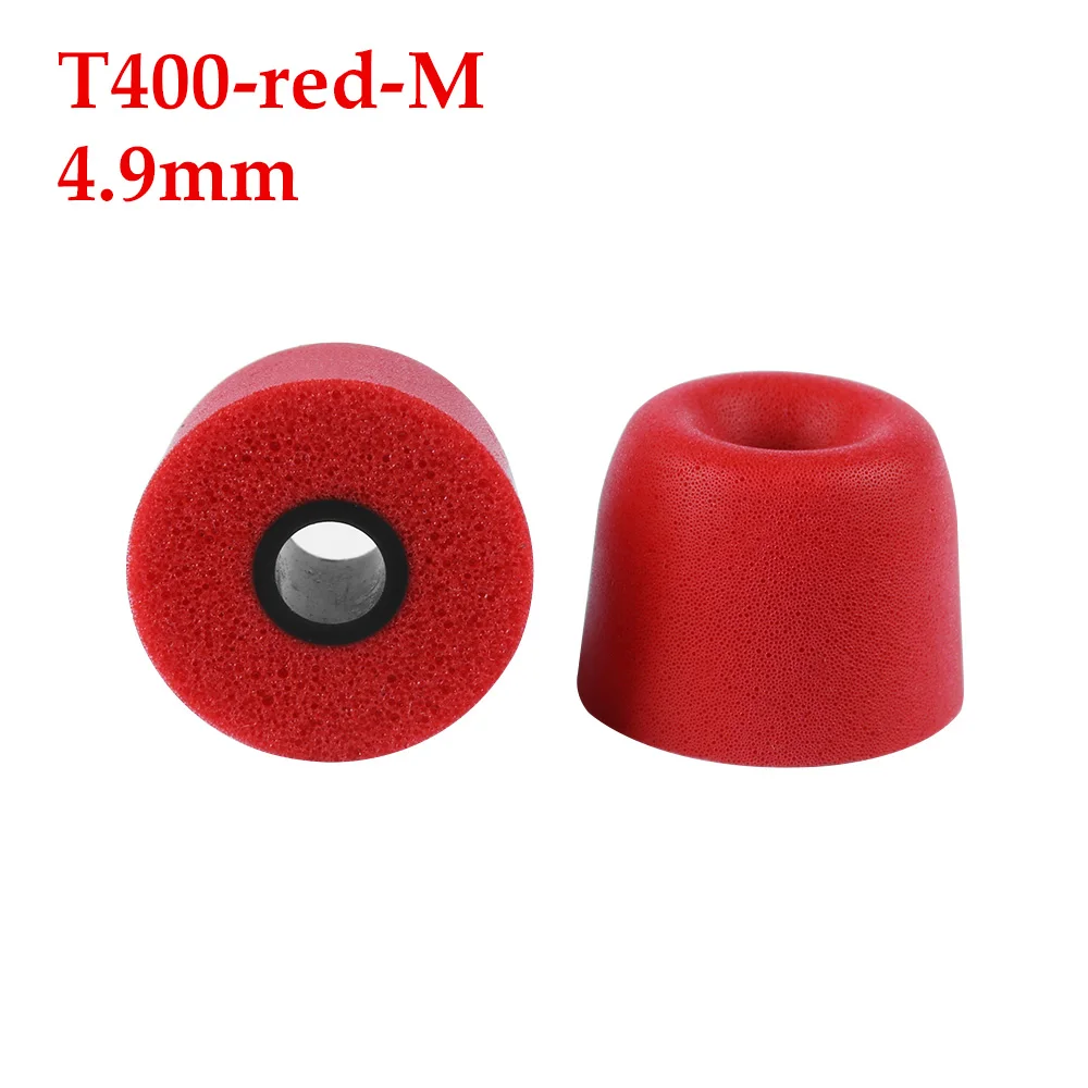 3 пар/уп. Универсальные наушники-вкладыши с эффектом памяти T400, мягкие и Легко заменяемые - Цвет: T400 M red