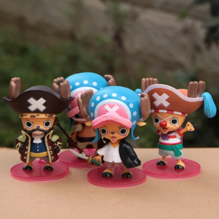 4pcs/1lot One Piece Chopper Cos Roger 10cm Action Figures 1709