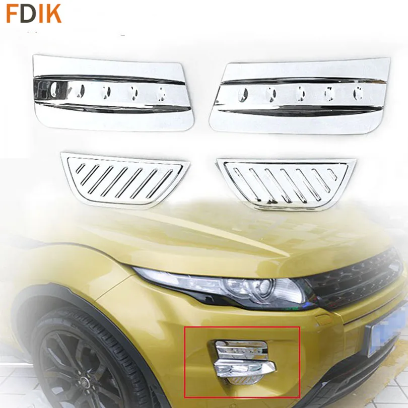 

4pcs ABS Chrome Front Fog Lamp Light Cover Bezel Trim for Land Rover Evoque 2012 2013 2014 2015