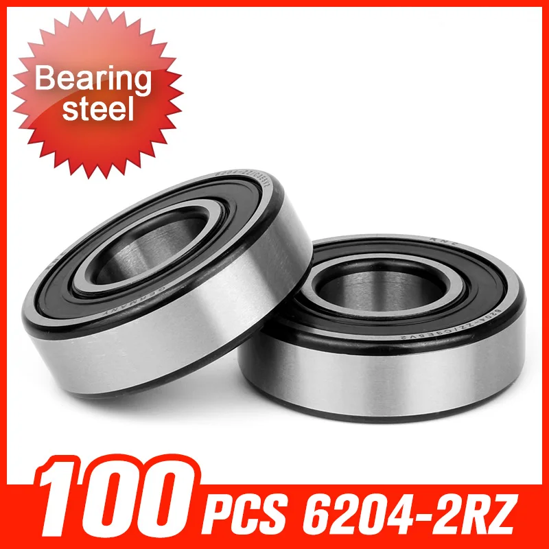 

100pcs 6204-2RZ Bearing 47x20x14mm Bearings For Woodworking Machinery Machine Tool Spindle Hardware Tool Accessories