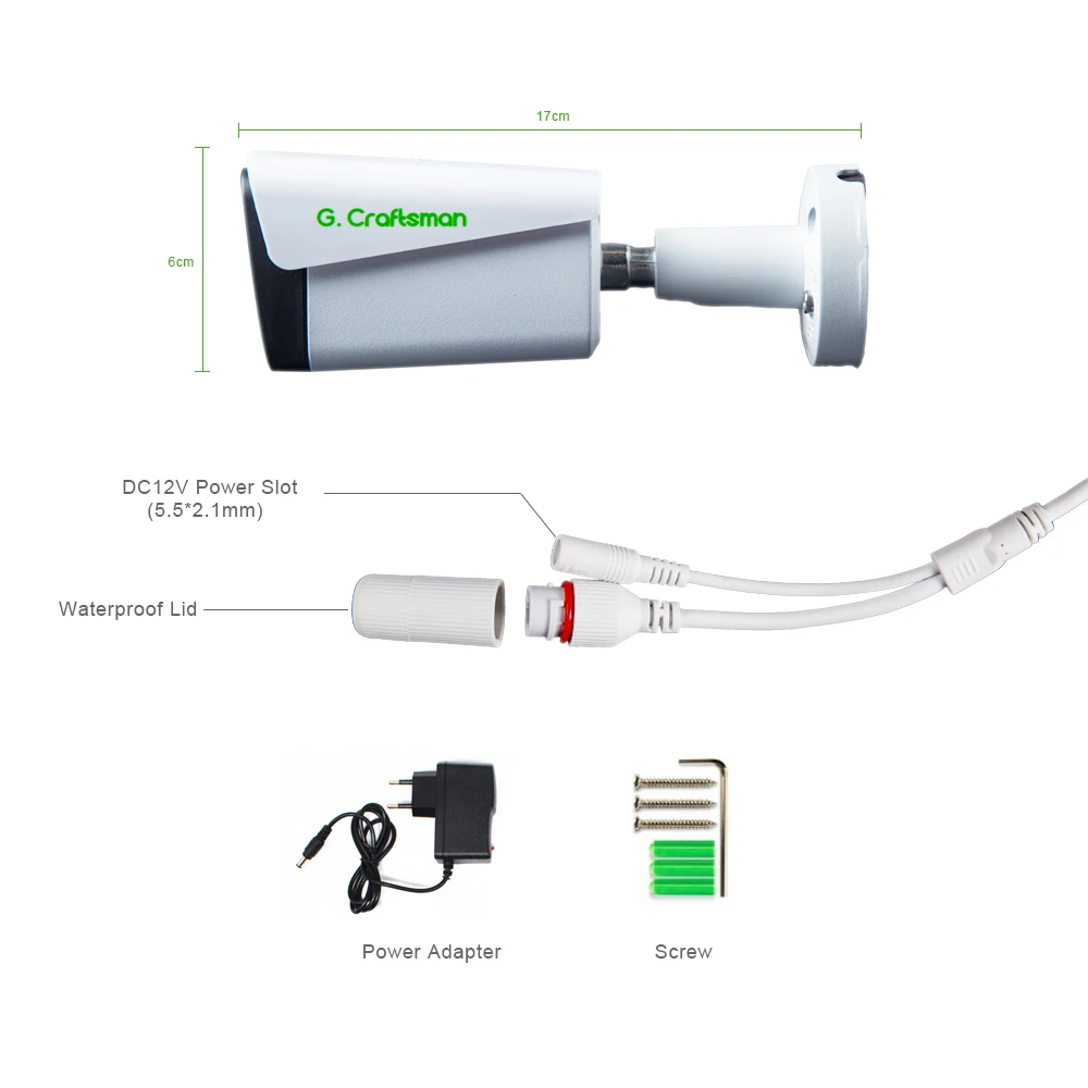 G. Craftsman 2MP DC12V IP камера Full-HD уличная Водонепроницаемая инфракрасная камера ночного видения 1080P CCTV видеонаблюдение Безопасность