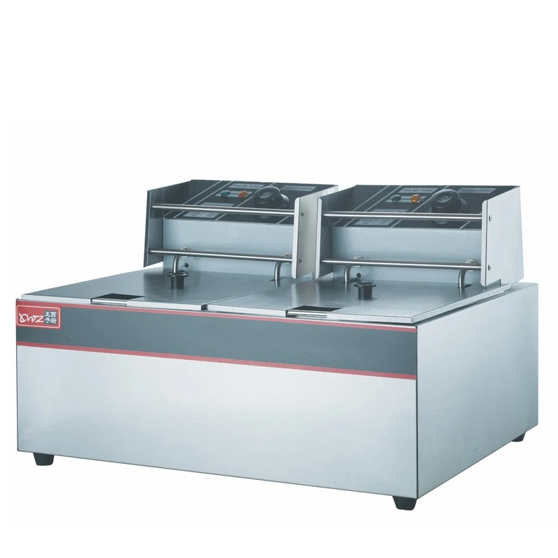 Ry-Df82 12l Desktop Double Fryer Counter Top Electric 2 Tank Fryer (2 Basket) Frying Pan 2 Tank Fryer*6l