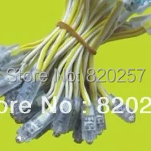 100 шт много 9 мм желтый цвет LED Pixel Модуль IP66 DC5V вход 0.1 Вт