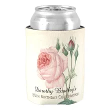 Элегантный винтажный розовый 80th день рождения может охладитель Подарок на годовщину свадьбы держатель банки пива Модный Напиток изолятор