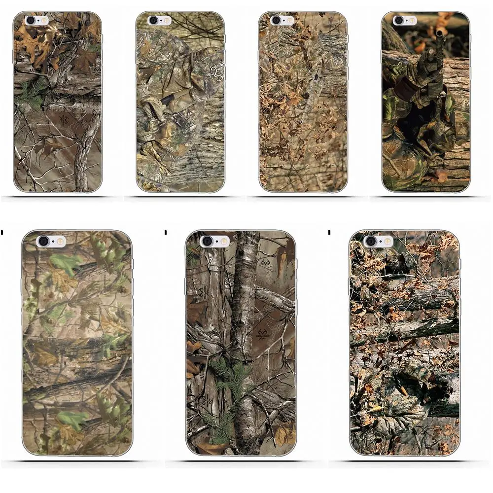 

Realtree Real Tree Camo For iPhone 4 4S 5 5C SE 6 6S 7 8 Plus X Galaxy S5 S6 S7 S8 Grand Core II Prime Alpha Soft TPU Fashion