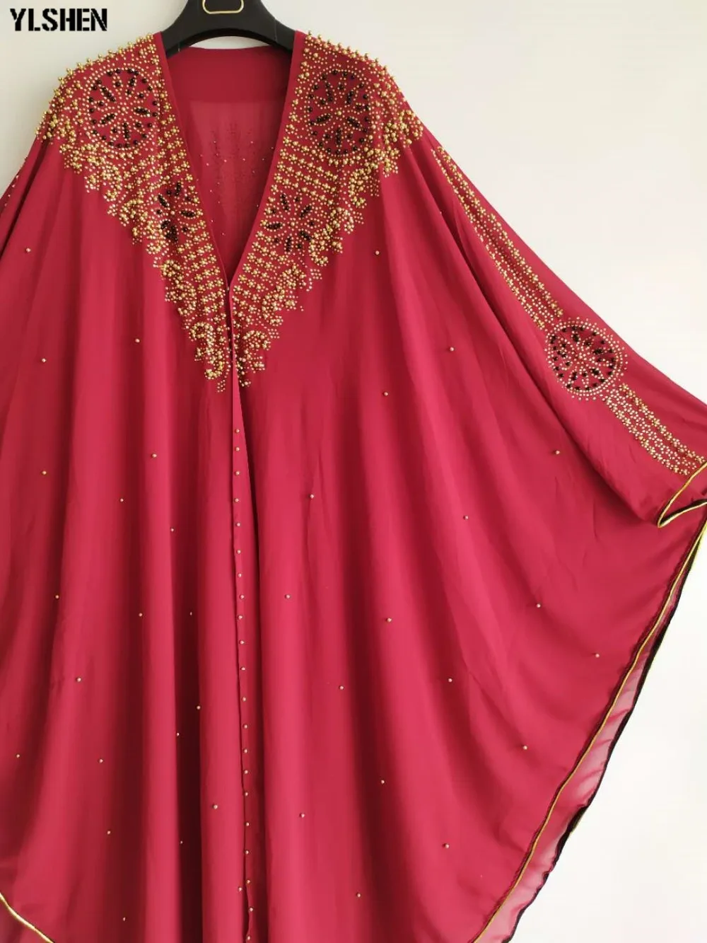 Super Size African Dresses for Women Luxury African Clothes Dashiki Diamond Hood Cape Abaya Dubai Robe Evening Long Muslim Dress 30