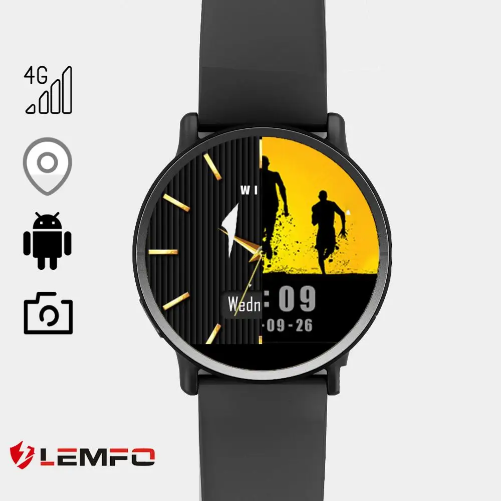 LEMFO LEMX Смарт часы 2 03 дюймов Большой экран Supoort 4G Andriod 7 1 gps водонепроницаемый для