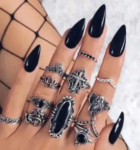 

12 Pcs/ Set Punk Female Om Elephant Cross Lotus Leaf Crown Gem Silver Hollow Ring Set Personality Girl Party Jewelry Accessories