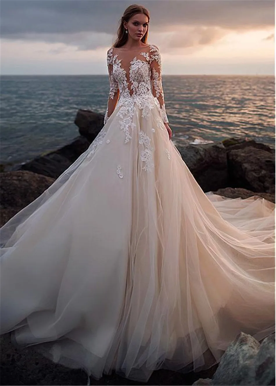 champagne-tulle-wedding-dress-with-illusion-lace-long-sleeves_1024x1024