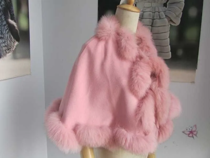Заводская цена для детей 3-5 length40cm настоящий бренд Fox Fur Trim кашемировая шаль