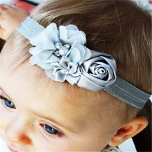 Fancy Kids Headband Colorful Flower Cute European Style Korean Mesh Elastic Children s Hairband font b