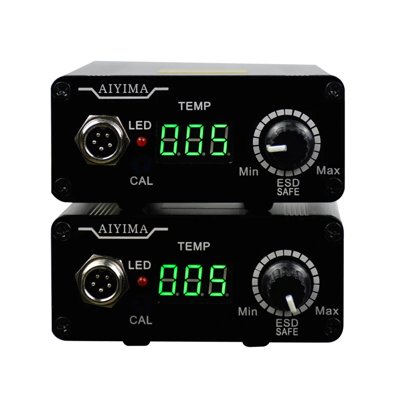 Goedkoop Aiyima 110V 220V T12 Digitale Soldeerbout Station Temperatuur Controller Eu Plug + T12 Handvat + T12 BCM2 En t12 K Tips