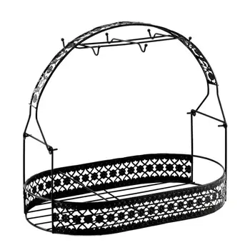 

1 Pc Cup Rack Carved Wrought Iron Plate Storage Rack Cup Tree for Cafe Hotel Restaurant