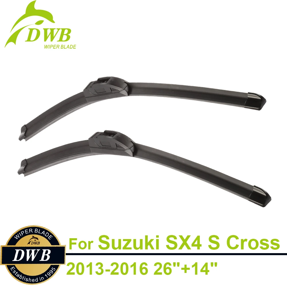 Wiper Blades for Suzuki SX4 S Cross 2013 2016 26"+14", 2pcs Free