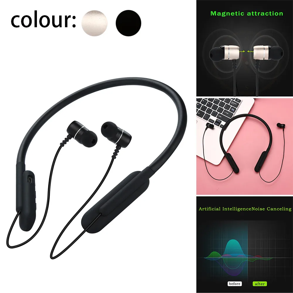 

Headphones Wireless Bluetooth4.1 In-Ear Neckband w/ Mic Sports For iPhone XS Max Sports Music Earphones Headsets Handfree Mic