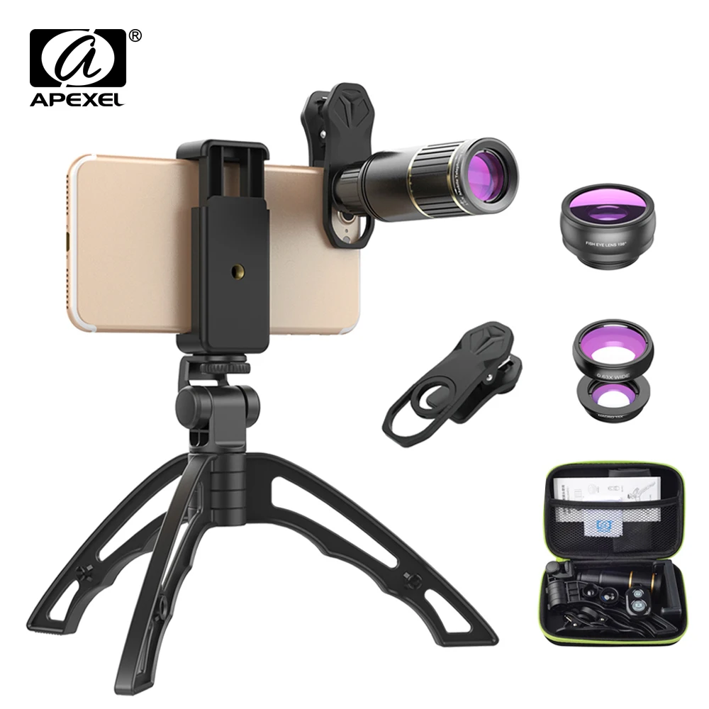 Buy APEXEL Phone Camera Lens Kit universal Metal 16x