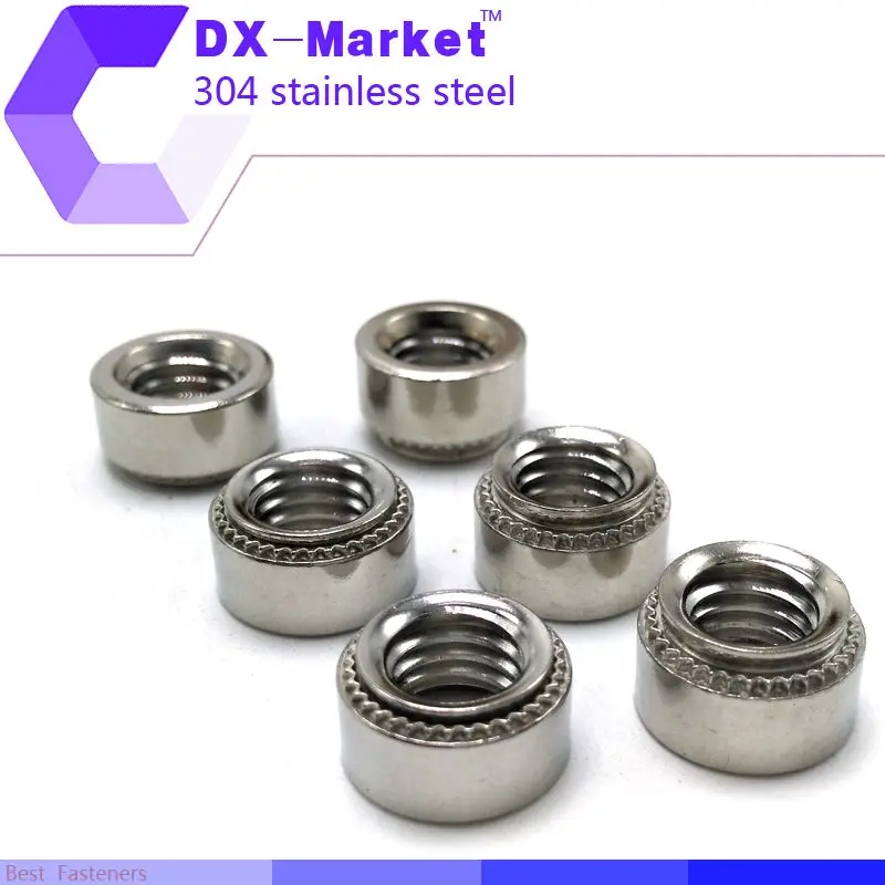 m6 1 , 50pcs , 304 stainless steel higher head self clinching round