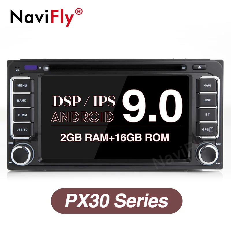 NaviFly 2 din IPS DSP Android 9 0 Автомобильный gps навигатор для Toyota/Corolla/Altis/RAV4/CAMRY Quad core Гб RAM WIFI BT