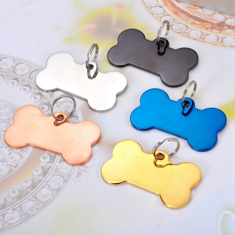 

1PC New Arrival Stainless Steel Bone Dog tag Pendant Stamping Blanks Fit Engraving Necklace men Jewelry Findings 29x50mm