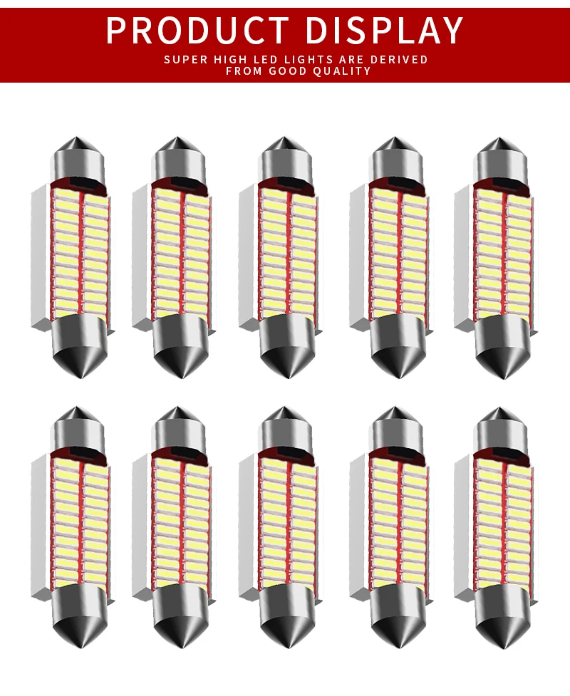 31 мм 36 мм 39 мм 42 мм C5W C10W 4014 SMD СВЕТОДИОДНЫЙ CANBUS без ошибок автомобильный фестонный светильник интерьерные купольные огни автомобильная карта крыша лампа для чтения белая