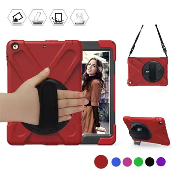 

Conelz For iPad Air 2 Case iPad 6 Shockproof Case with 360 Degree Swivel Kickstand Hand Strap Shoulder Strap for iPad Air 9.7''
