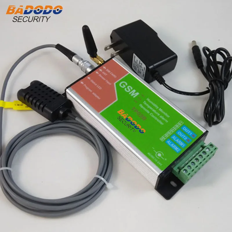 

Badodo GSM SMS Temperature Humidity Data Logger Alarm Controller Temp Recorder with Email Log Report Alarm with 3Meters Sensor