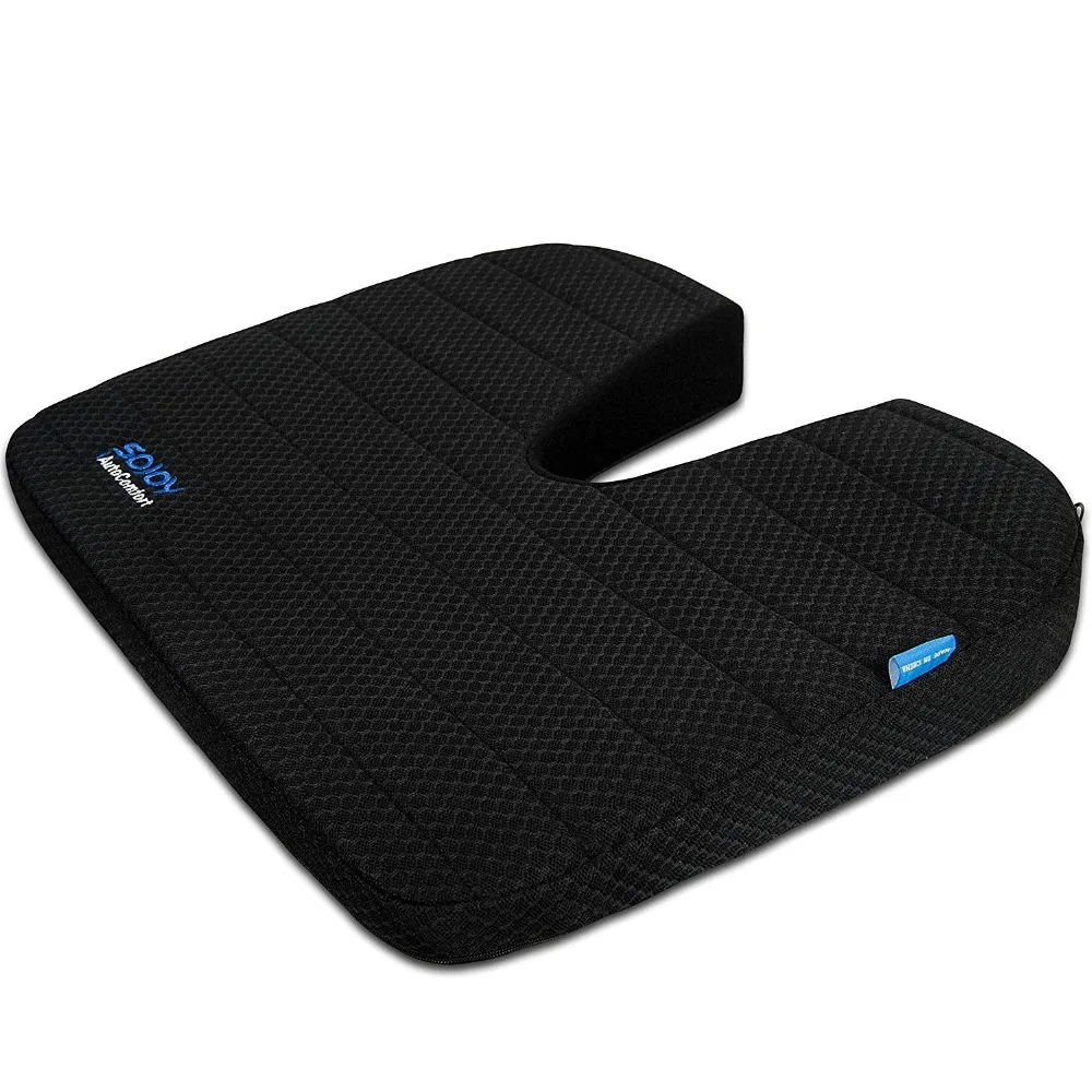 

Sojoy Multi-Function Car Seat Cushion Drivers Wedge Coccyx Support for Back, Hemorrhoids, Hip, Leg Pain Memory Foam Seat Pad