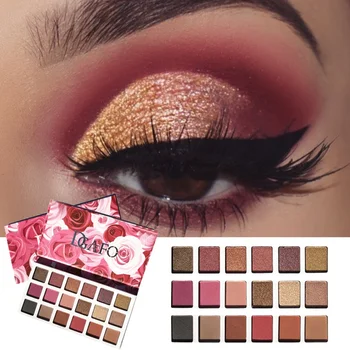 

Eighteen Color Rose Eye Shadow Palette Long Lasting Waterproof Matte Shimmer Eyeshadow Powder Dropshipping Products