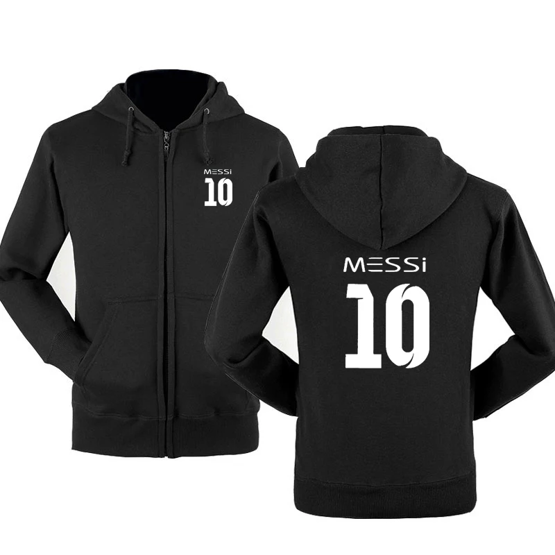

Spring Autumn Fashion Sweatshirt Messi 10 Printed Hoodies Men Streetwear Fleece Zipper Hooded Jacket Hip Hop Harajuku Tracksuit