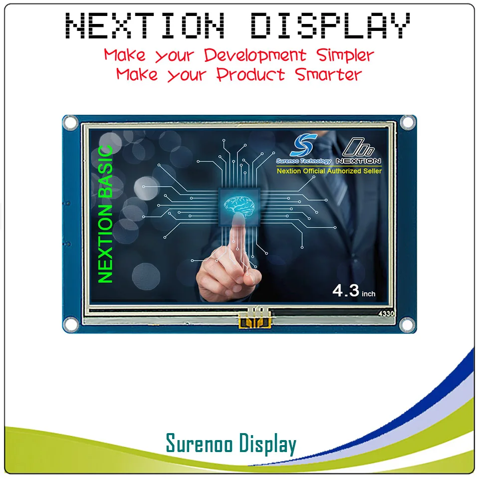 

4.3" English Version Nextion Basic HMI Intelligent Smart USART UART Serial Touch TFT LCD Module Display Panel for Arduino