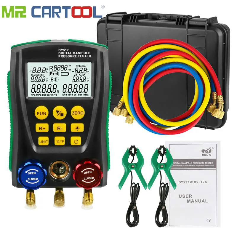 Холодильный цифровой манометр HVAC вакуумное давление температура тест er комплект