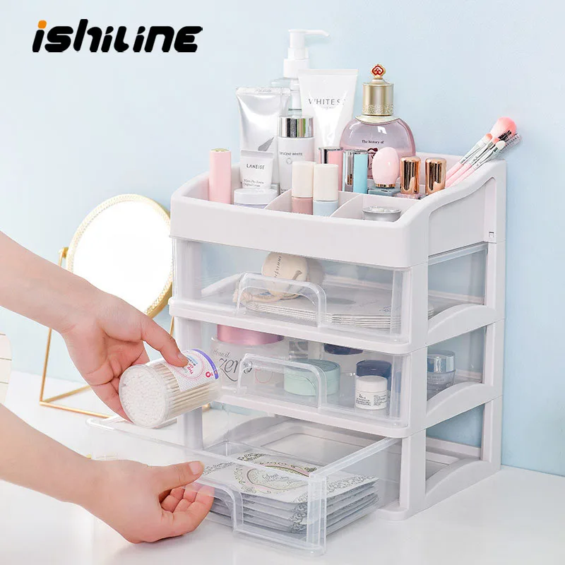 البلاستيك مخزن للمكياج مربع مستحضرات التجميل درج ماكياج المنظم العناية بالبشرة المنتجات الرف سطح المكتب الحطام حقيبة للتخزين البلاستيك مخزن للمكياج مربع مستحضرات التجميل درج ماكياج المنظم العناية بالبشرة المنتجات الرف سطح المكتب الحطام حقيبة للتخزين