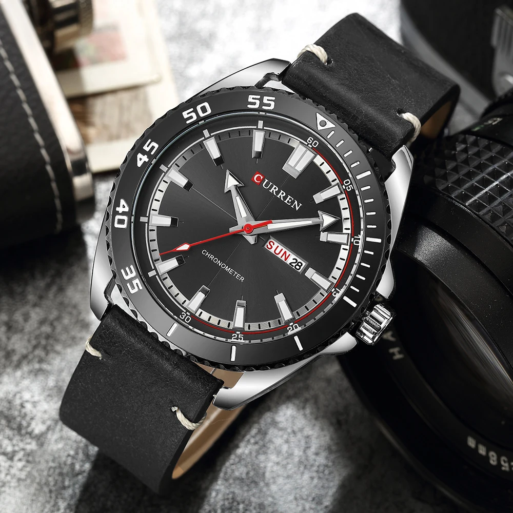 Curren Мужские часы в стиле подводника спортивные военные часы мужские армейские спортивные часы водонепроницаемые Роскошные часы Лидирующий бренд мужские - Цвет: Black Black Gun