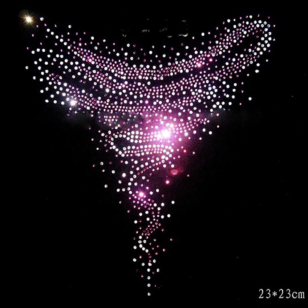

10PCS/lot Bling Crystal Hotfix Rhinestones Motif Heat Transfer Iron on, hot fix rhinestone Design For Dress T-shirt Sweater