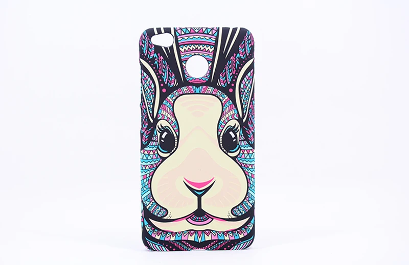 Luminous Aztec Animal Case for Xiaomi Redmi 4X Note 4X Cover Embossed Rabbit Wolf Elephant PC Funda Case For Redmi Pro Mi Mix 2 (12)