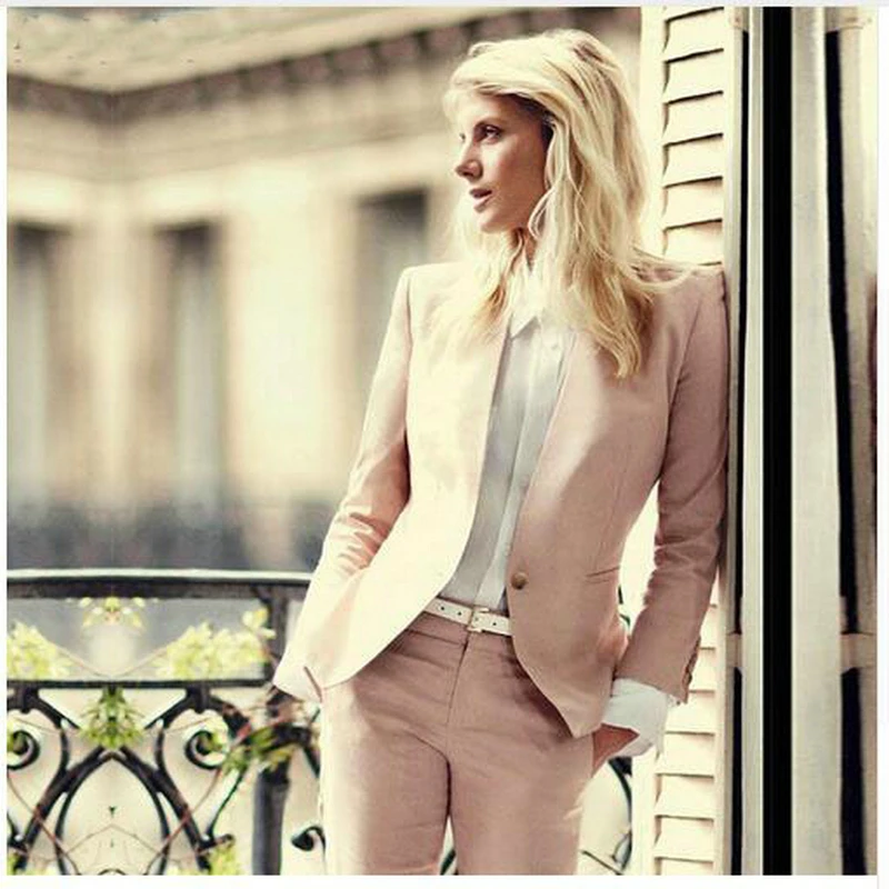 Light pink womens pant suit Clearance