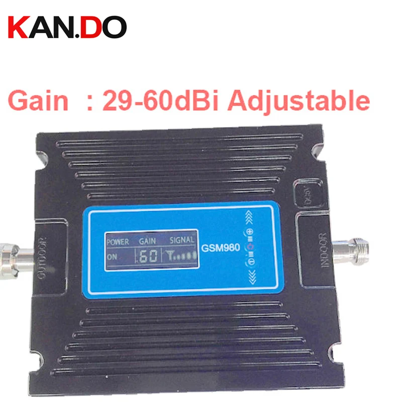 

60 Gain adjustable LCD display function dual band booster GSM 900Mhz Booster+3G WCDMA 2100Mhz Repeater 27dbm dual band booster