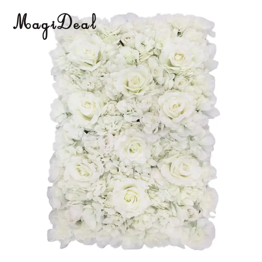 Artificial Flower Roses Wall Panel Wedding Stage Backdrop Home Shop Window Decorative Forals 7 Colors Pick