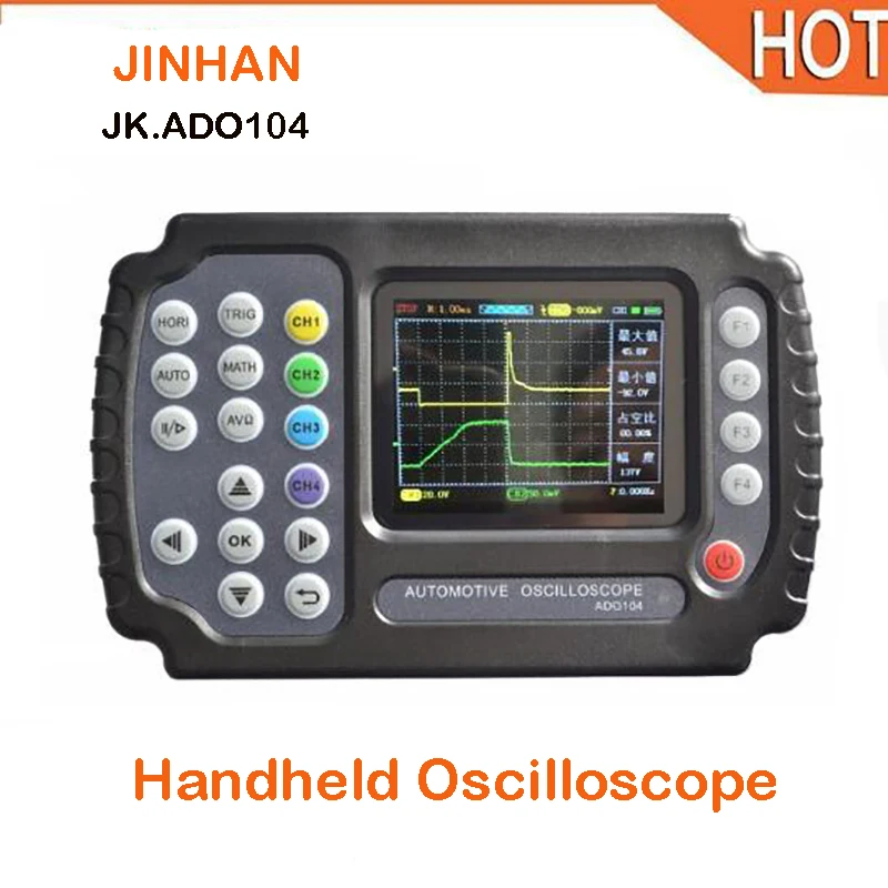 

JINHAN ADO104 4 Channels New Ultra-thin Design Handheld Digital Storage Oscilloscope Digital Multimeter