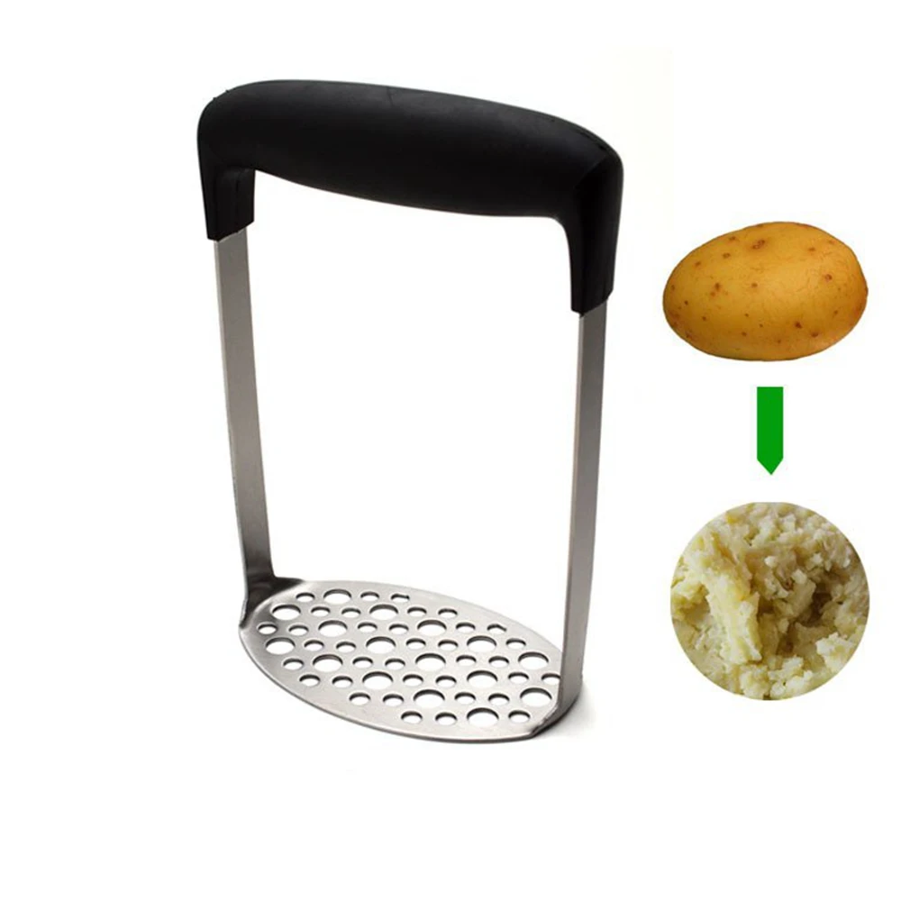 1 Pc Potato Masher Stainless Steel Smooth Mashed Potatoes Sweet Potato Making Tools Fruit