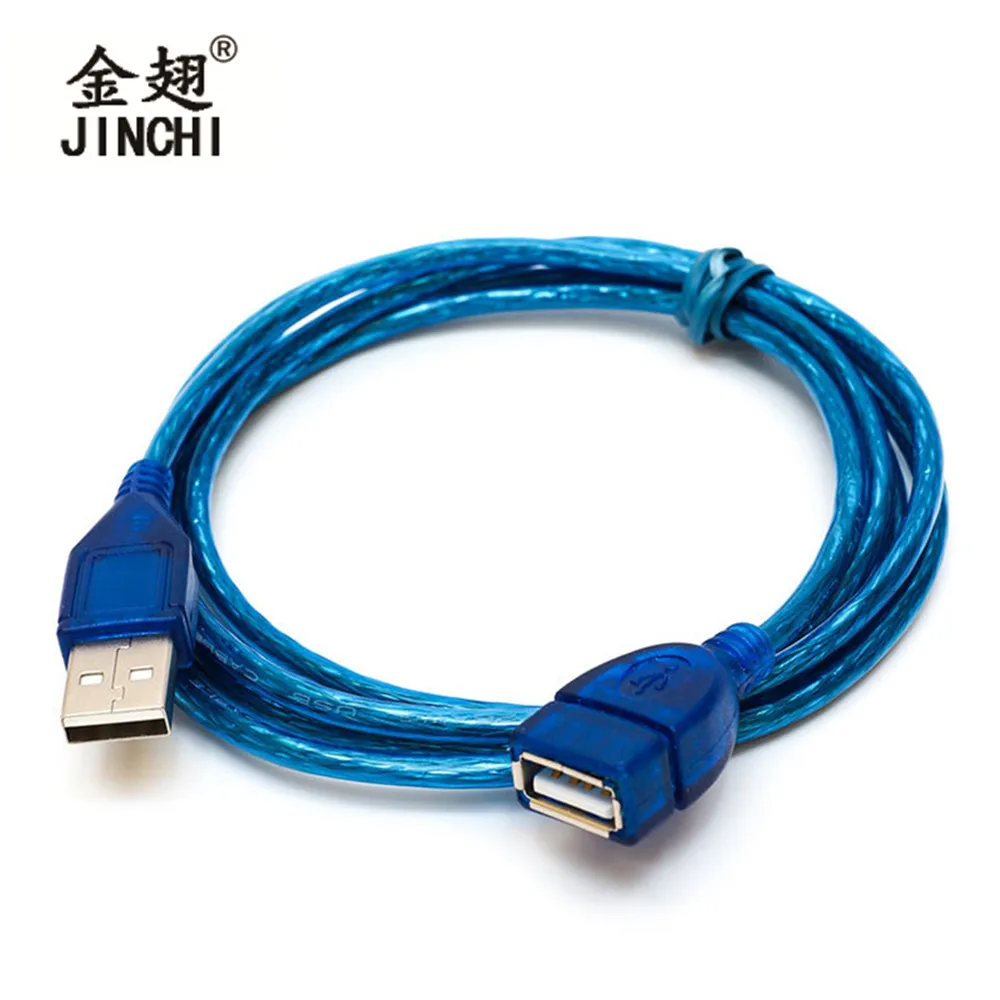 Jinchi 1 м/1,5 м/2 м/3 м супер длинный USB 2,0 мужчин и женщин удлинитель высокая скорость USB удлинитель передача данных кабель