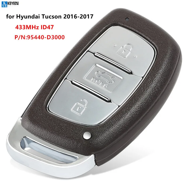 Keyecu Replacement Smart Remote Key Fob FSK 433MHz ID47 chip for