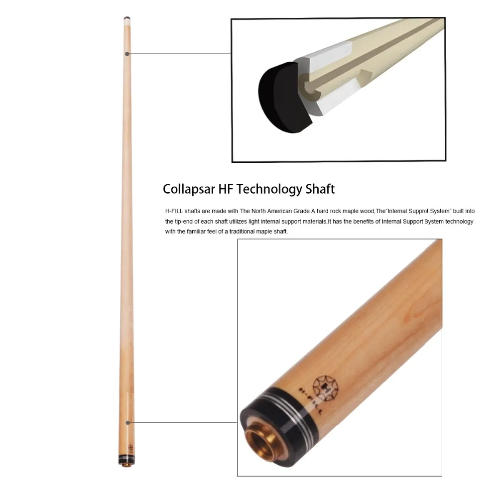 Collapsar HF01 Technology Billiard/pool cue 58" 2-Piece Maple Sticks 