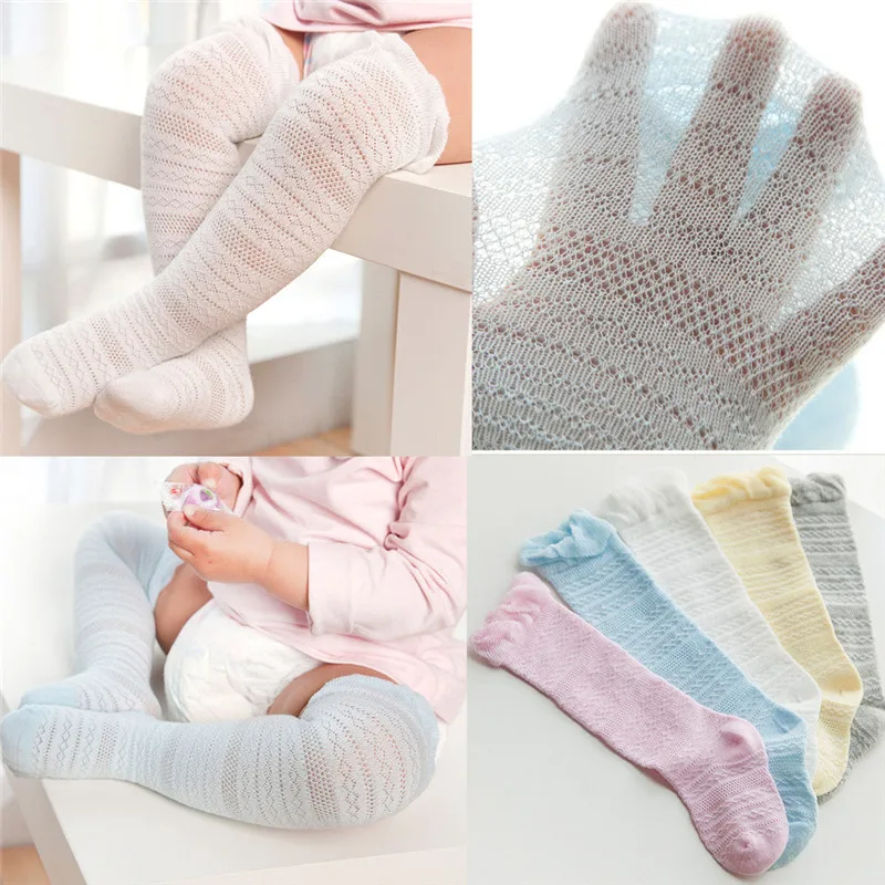 kids socks Newborn Baby Boys Girls Solid Lace Knee High Antislip Princess Stockings Socks kniekousen meisje #4j12 (7)