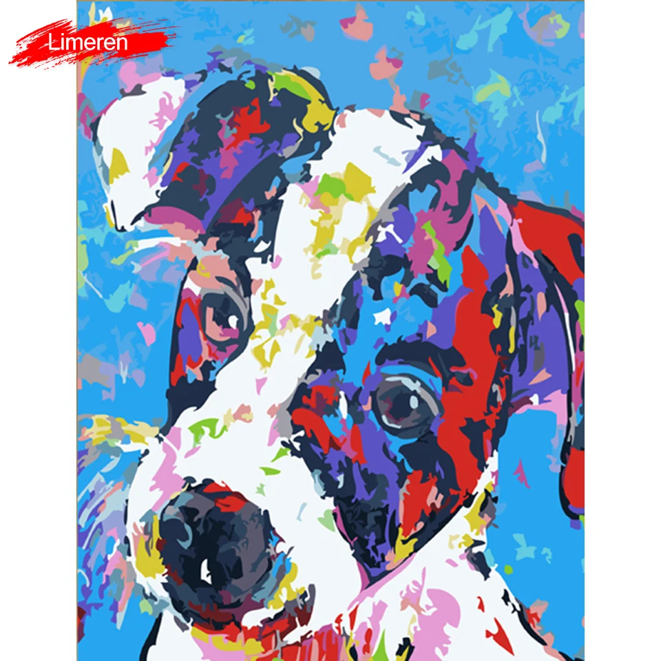 Vrolijk Schilderij Настенная картина маслом на холсте по номерам абстрактная с животными