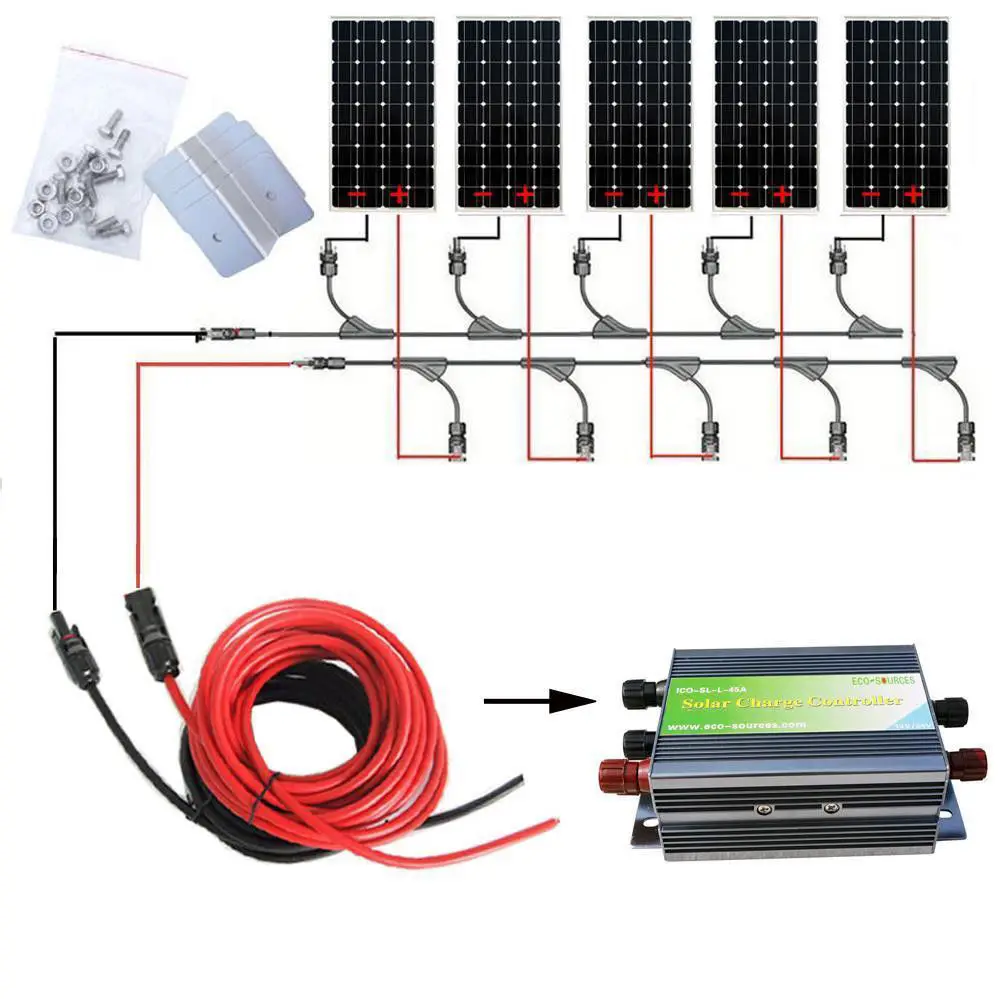

500W off grid Solar kit 5*100W Mono Solar panel & 45A Controller high efficiency