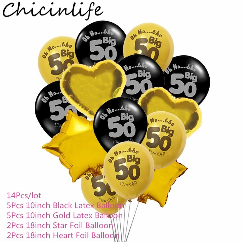 Chicinlife 1 Набор 30 40 50 60 лет воздушный шар для взрослых День Рождения Вечеринка