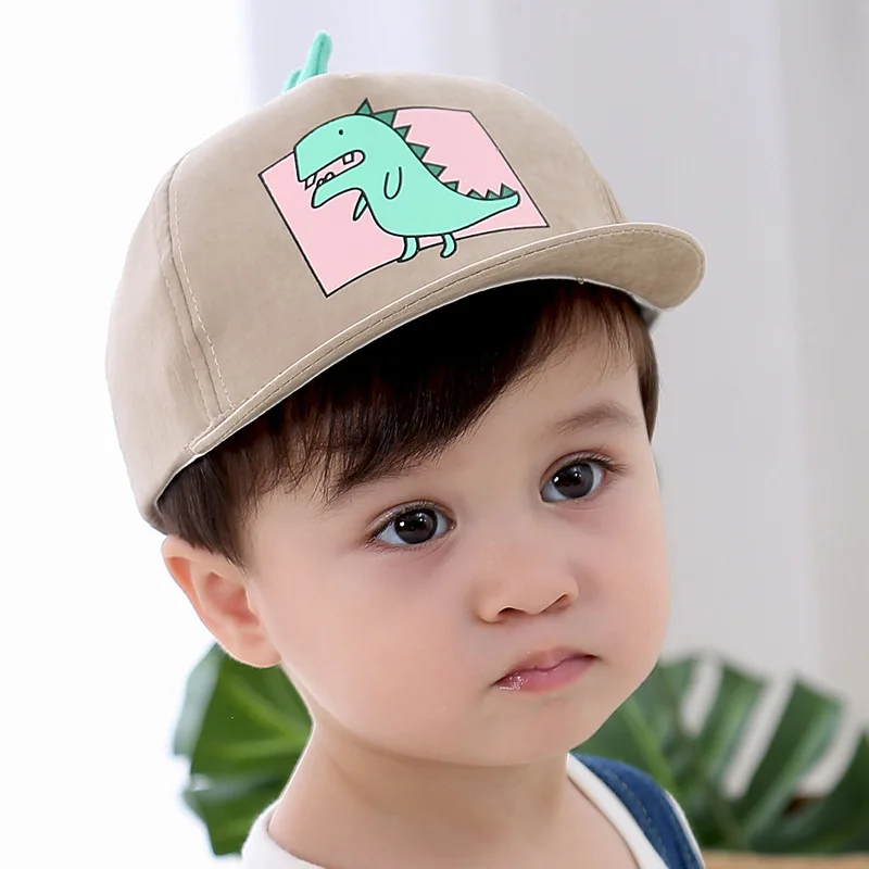 Шляпы детские для девочки с динозавром из мультфильма бейсболка для мальчиков Регулируемая Детская кепка в стиле хип-хоп весенне-летние солнцезащитные очки для малышей