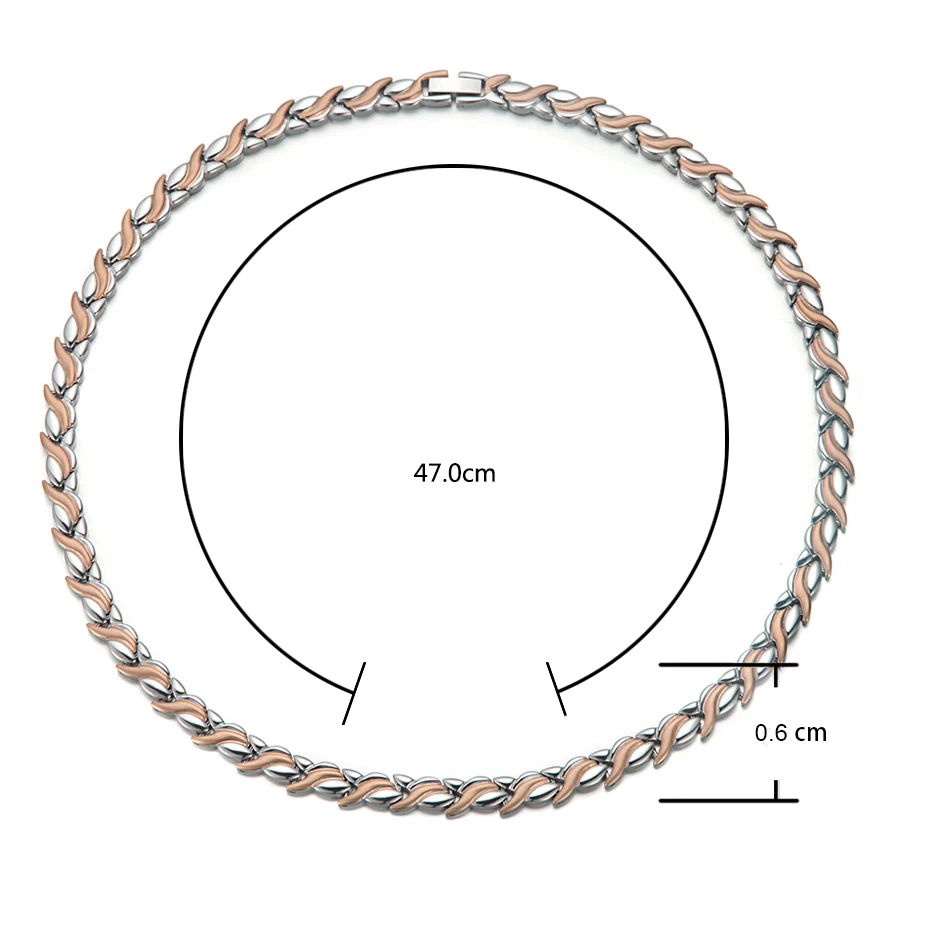 Rainso, женское мощное ожерелье, модная Магнитная цепочка и звено, ожерелье для женщин, ювелирные изделия из нержавеющей стали,, модный воротник, цепочка