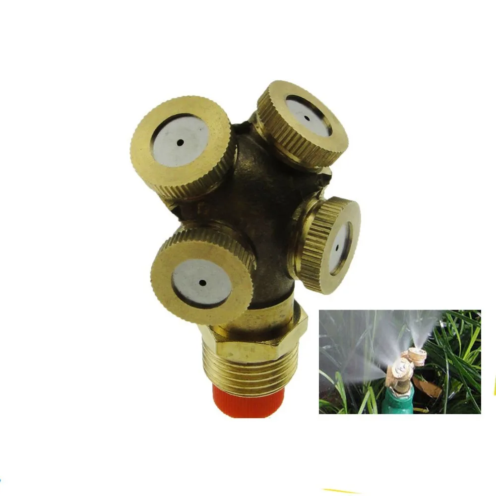 DN15 1/2 In. 4 Micro Heads Brass Agricultural Mist Spray Nozzle